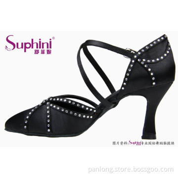 Suphini Stylish Comfort Ballroom Dance Shoes with Crystal